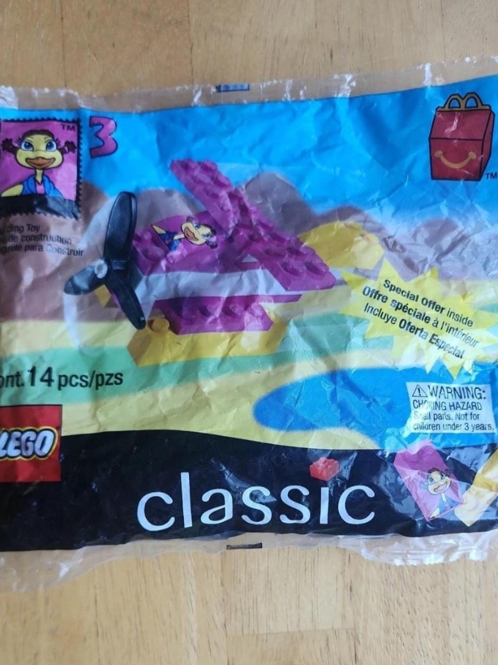 Vintage 1999 McDonald's Happy Meal LEGO Classic #3 Birdie Airplane Sealed
